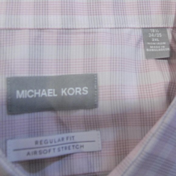Sized 18.5 - 34/35 - 2XL MensMichael Kors Regular Fit AirSoft Cotton Dress Shirt - Picture 4 of 12